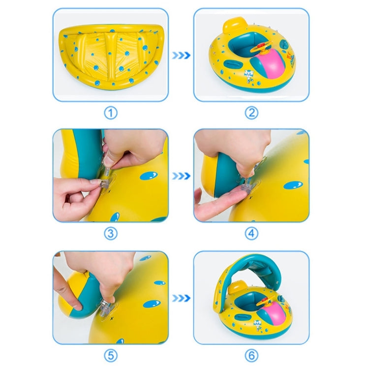Anello gonfiabile con parasole per seggiolino barca 72x65x58 cm