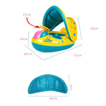 Anello gonfiabile con parasole per seggiolino barca 72x65x58 cm