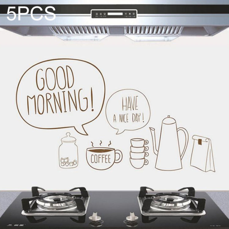5 adesivi murali cucina modello caffè 60x90 cm