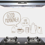 5 adesivi murali cucina modello caffè 60x90 cm