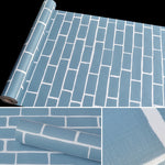 Carta da parati adesiva effetto mattone mediterraneo 3D 45 x 1000 cm - immagine 3