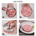 Stampo in acciaio inox per hamburger 10x10 cm