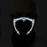 Maschera Halloween LED con controllo vocale 15x12x8 cm