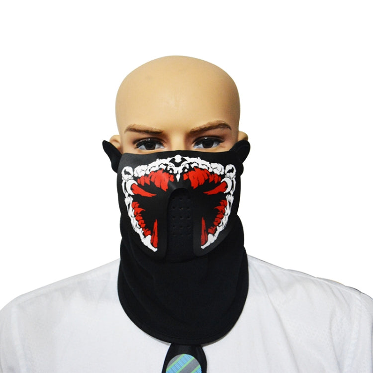 Maschera Halloween LED con controllo vocale 15x12x8 cm