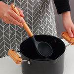 Set utensili da cucina 11 pezzi in silicone e legno