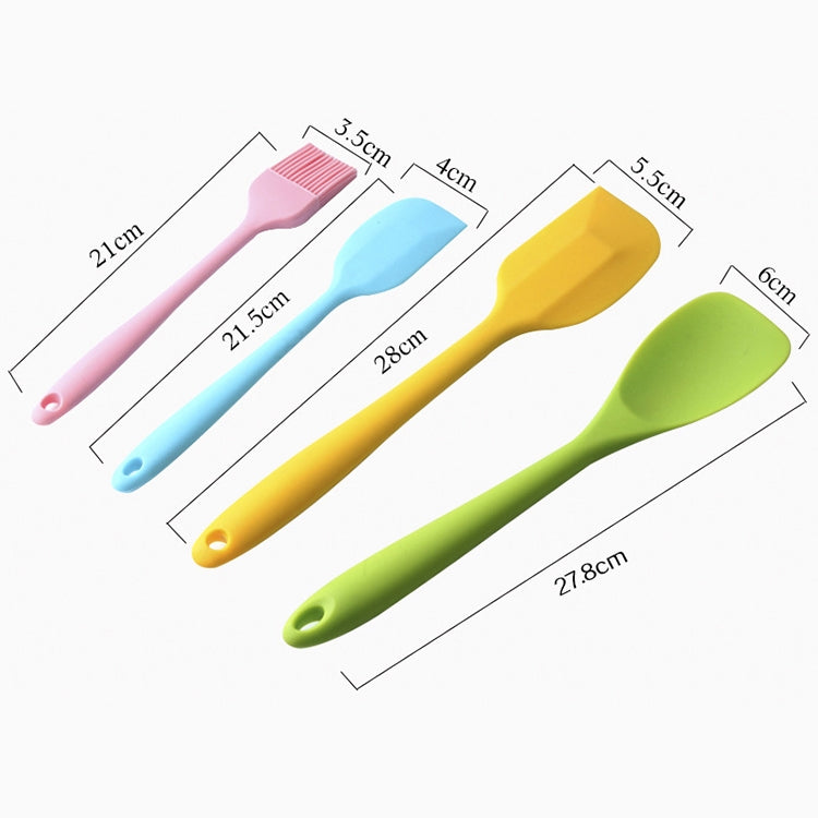 Set utensili da cucina in silicone colorato 10 pezzi
