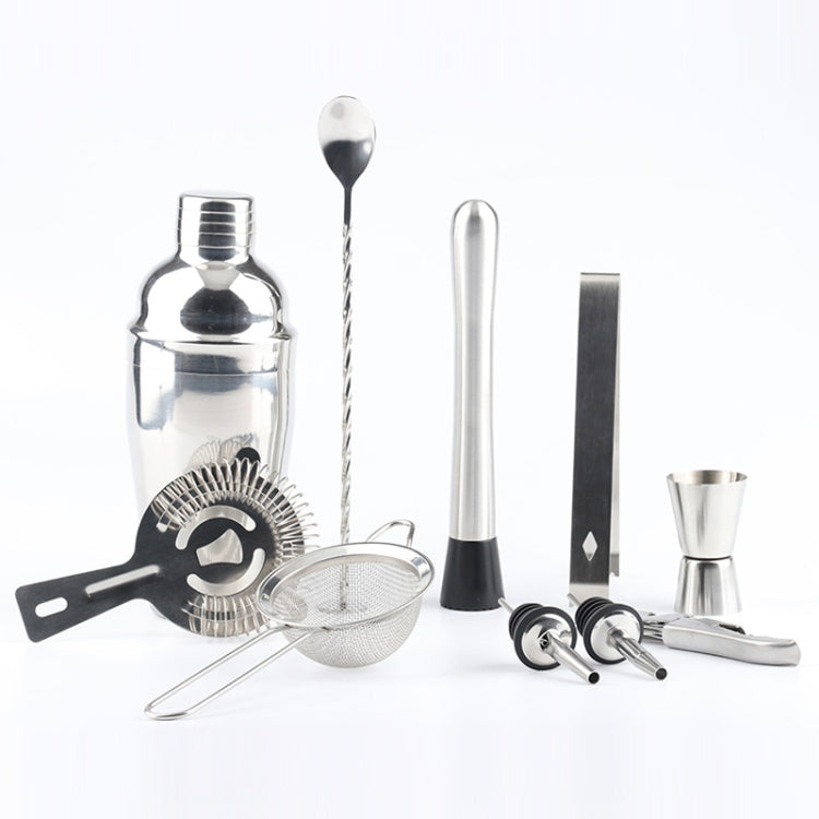 Set strumenti shaker cocktail 11 in 1 in acciaio inox 350 ml