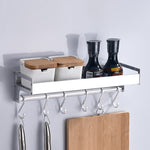 Portaoggetti da parete cucina con 4 ganci 30 cm