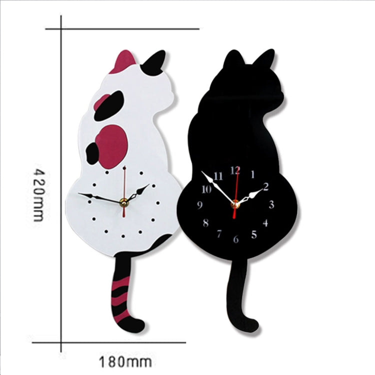 Orologio da parete a forma di gatto 42x18 cm