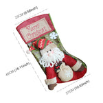 Calza di Natale in tessuto non tessuto 48x23 cm