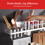 Rack porta condimenti da cucina 50 cm senza punzonatura