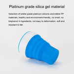 Tazza da viaggio pieghevole in silicone 350 ml