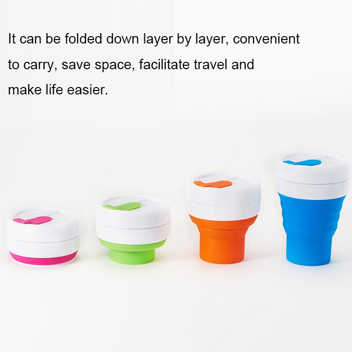 Tazza da viaggio pieghevole in silicone 350 ml