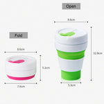 Tazza da viaggio pieghevole in silicone 350 ml