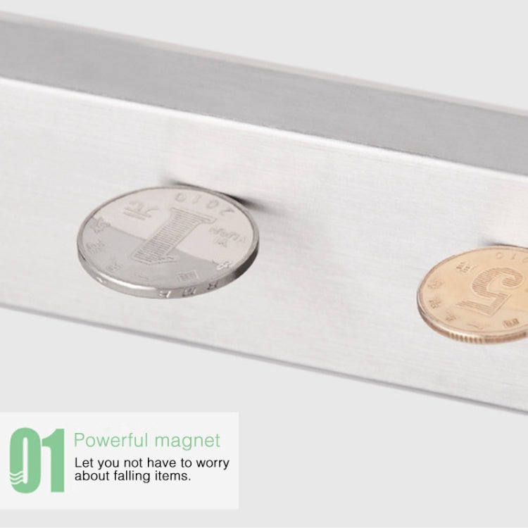 Portacoltelli magnetico a parete in acciaio inox 31x4x1,5 cm