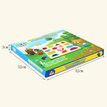Blocchi di costruzione in legno per bambini 32x32x3 cm