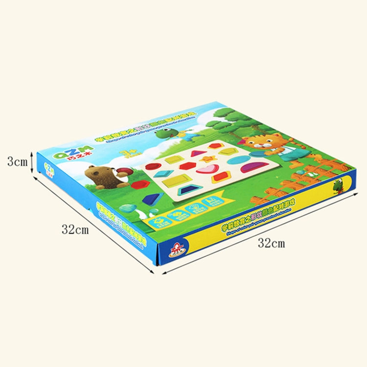 Blocchi di costruzione in legno per bambini 32x32x3 cm