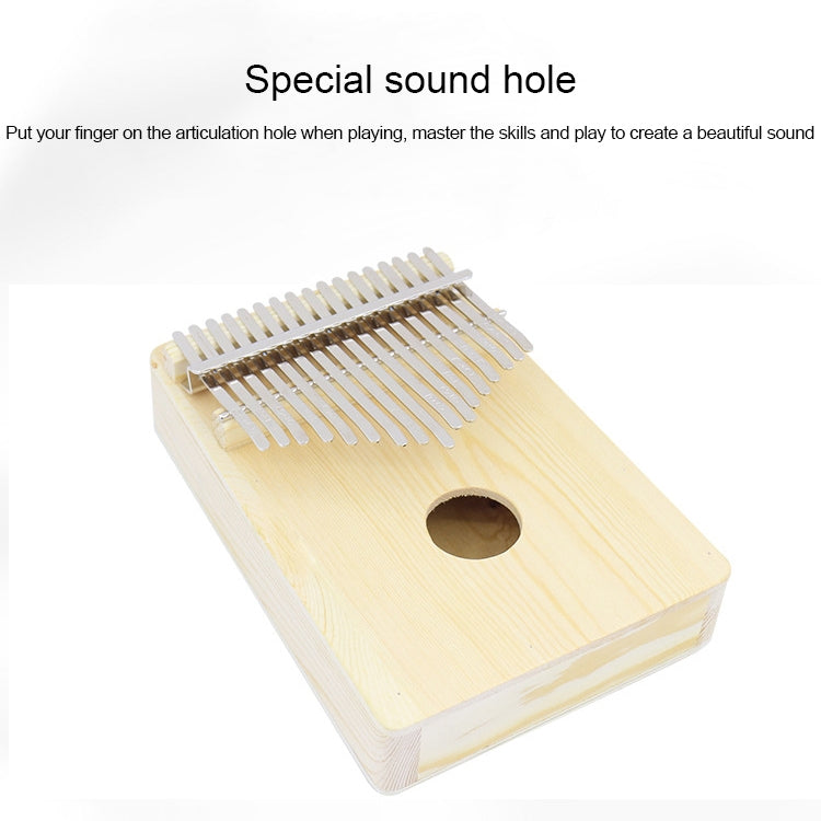 Kalimba a 17 toni in legno di acacia con chiavi in acciaio - immagine 3