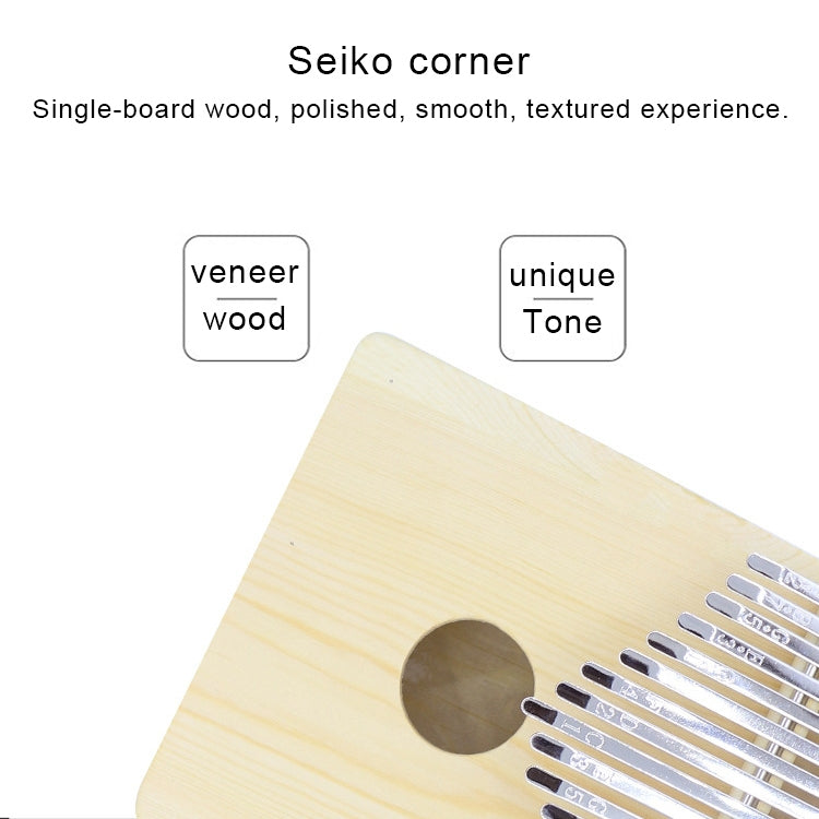Kalimba a 17 toni in legno di acacia con chiavi in acciaio - immagine 6