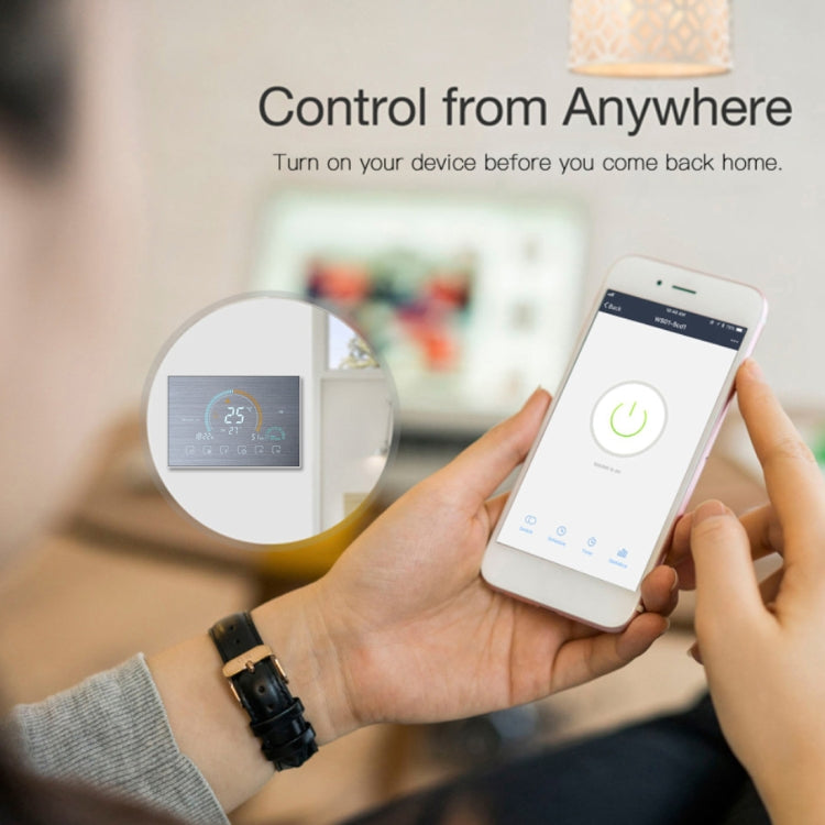 Termostato ambiente WiFi con display LCD e riscaldamento acqua