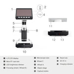 Microscopio digitale HD con schermo 4,3" e porta HDMI 1080P
