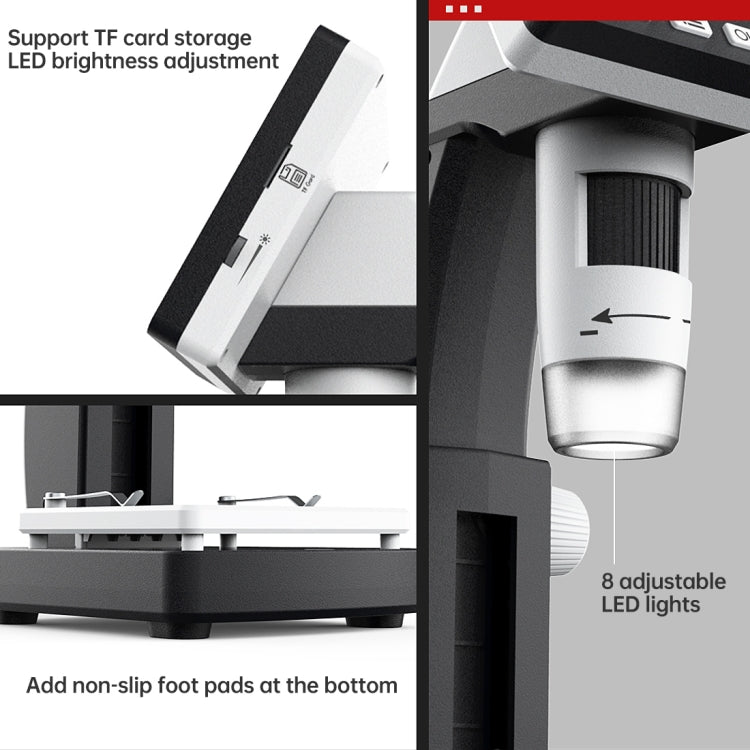 Microscopio digitale HD con schermo 4,3" e porta HDMI 1080P