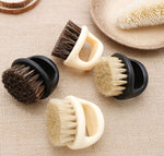 Pennello da barba portatile uomo 3 pezzi in ABS bianco