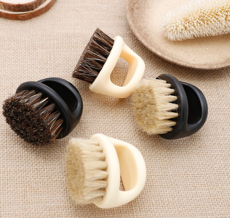 Pennello da barba portatile uomo 3 pezzi in ABS bianco