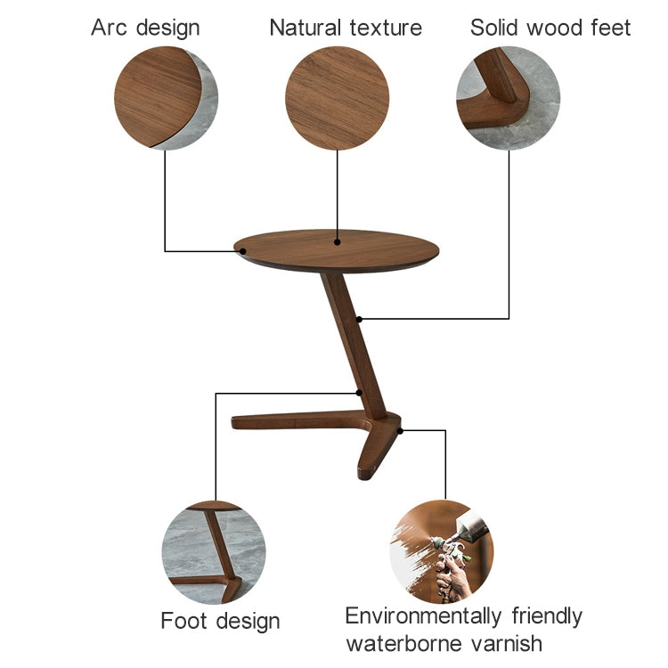 Tavolino rotondo multifunzionale in legno nordico 50cm
