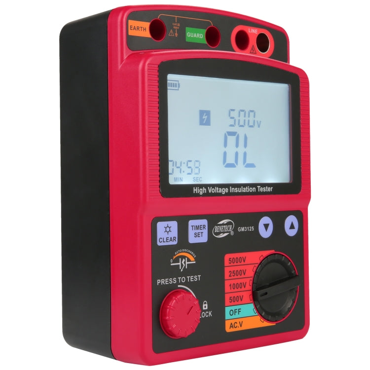 Tester resistenza isolamento alta tensione BENETECH GM3125