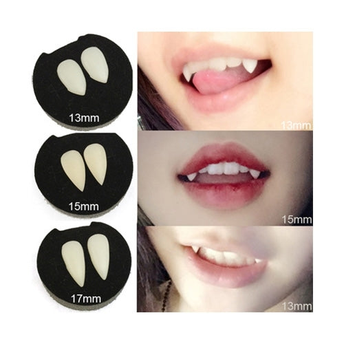 Dentiere zanne da vampiro 13 mm per Halloween