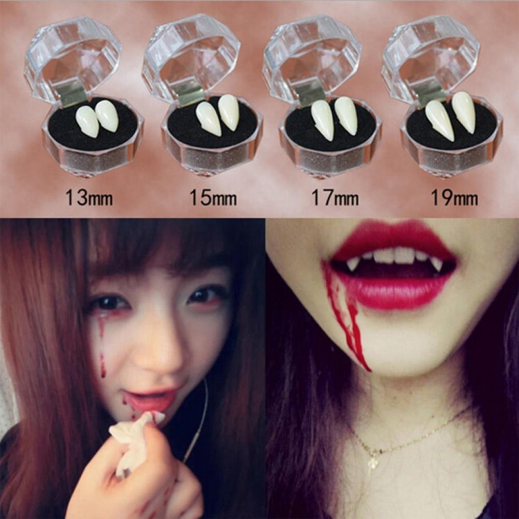 Dentiere zanne da vampiro 13 mm per Halloween