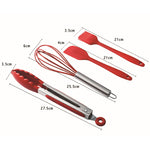 Set utensili da cucina in silicone 10 pezzi colorati