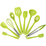 Set utensili da cucina in silicone 10 pezzi colorati