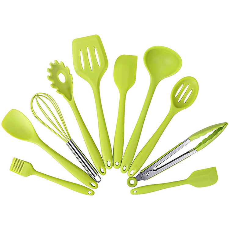 Set utensili da cucina in silicone 10 pezzi colorati