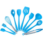 Set utensili da cucina in silicone 10 pezzi colorati