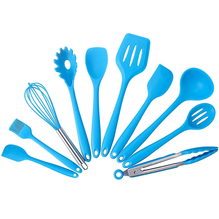 Set utensili da cucina in silicone 10 pezzi colorati
