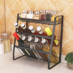 Portaspezie a 3 strati in ferro per cucina 40x36x19 cm