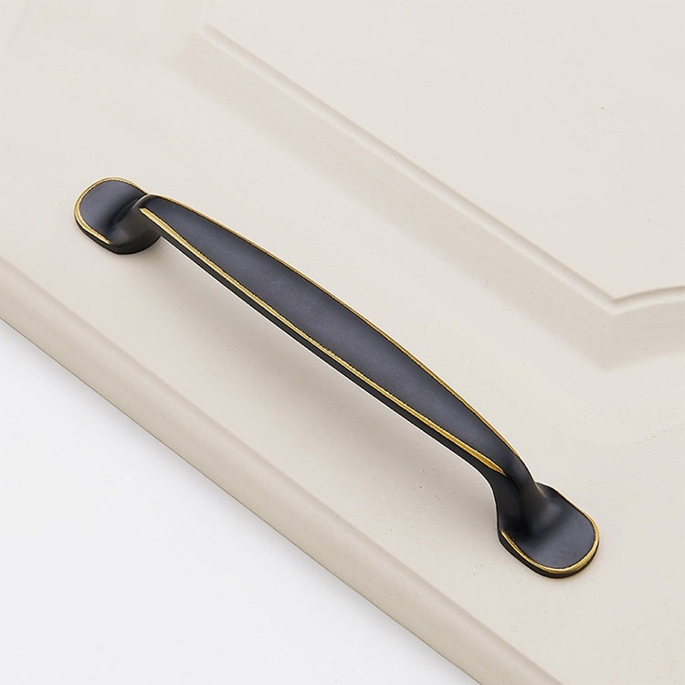 Maniglia per cassettiera in ottone nero 128 mm