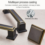 Maniglia per cassettiera in ottone nero 128 mm
