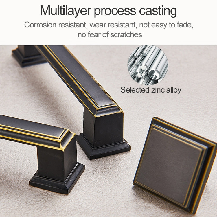 Maniglia per cassettiera in ottone nero 128 mm