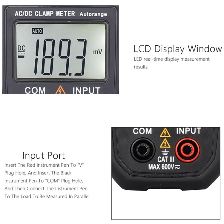 Pinza amperometrica AC/DC BSIDE ACM03 Plus 400A