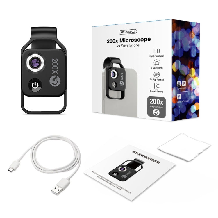 Microscopio portatile APEXEL 200X per smartphone