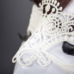Maschera da re gatto in pizzo da donna per Halloween