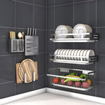 Portacoltelli da appendere in acciaio inox 304