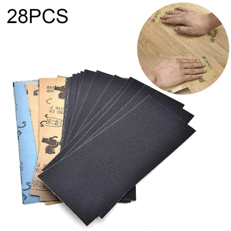 Set 28 pezzi carta vetrata grana 120-3000 per levigatura
