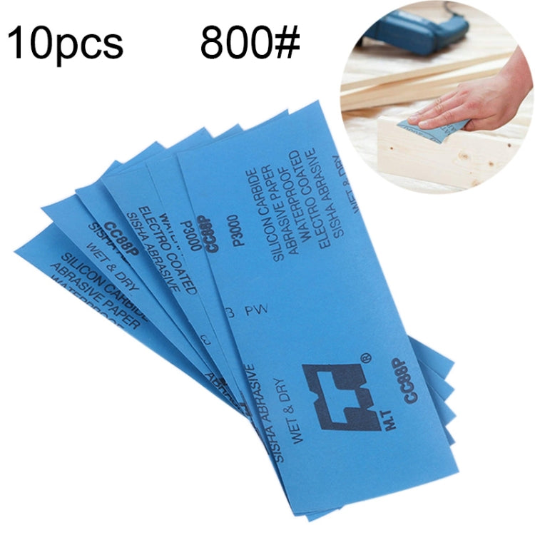 100 pezzi di carta vetrata per lucidatura a secco e a umido, grana 800, dimensioni: 23 x 9 cm, Grit 800