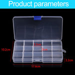Organizzatore scatole plastica 15 slot per accessori