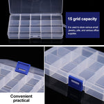 Organizzatore scatole plastica 15 slot per accessori