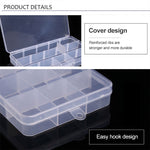 Organizzatore scatole plastica 15 slot per accessori